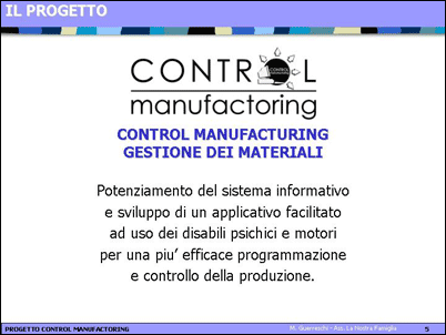 Schematizzazione del testo contenuto nella pagina